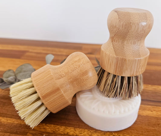 Natural Dish Soap Bar & Bamboo Dish Brush Bundle
