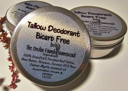 Lemon Myrtle Tallow Deodorant- Bicarb Free