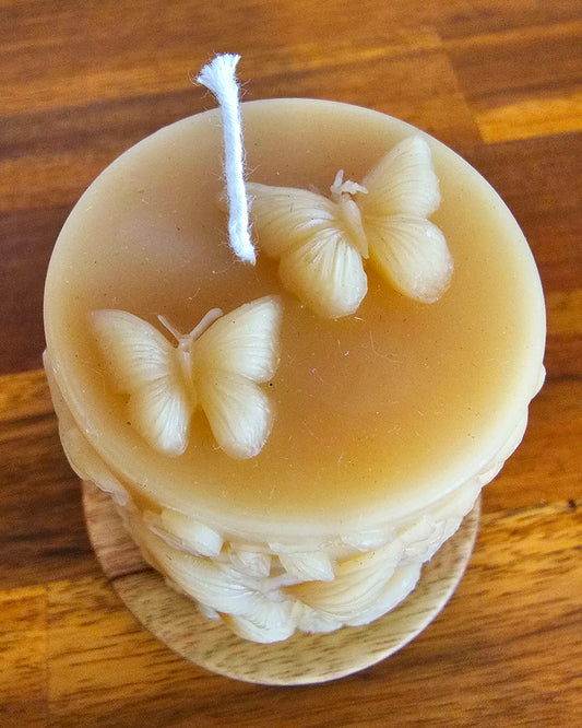 Butterfly - 100% Beeswax Candle