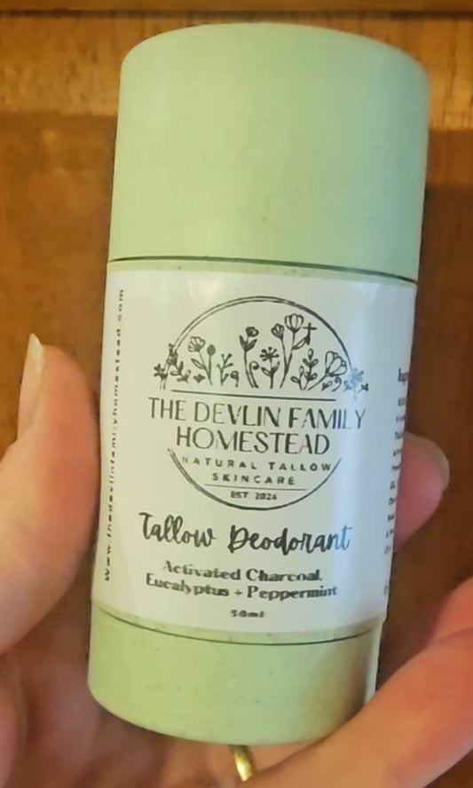 Charcoal & Tallow Deodorant Tube