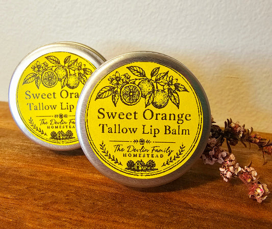 Sweet Orange Tallow Lip Balm Tin