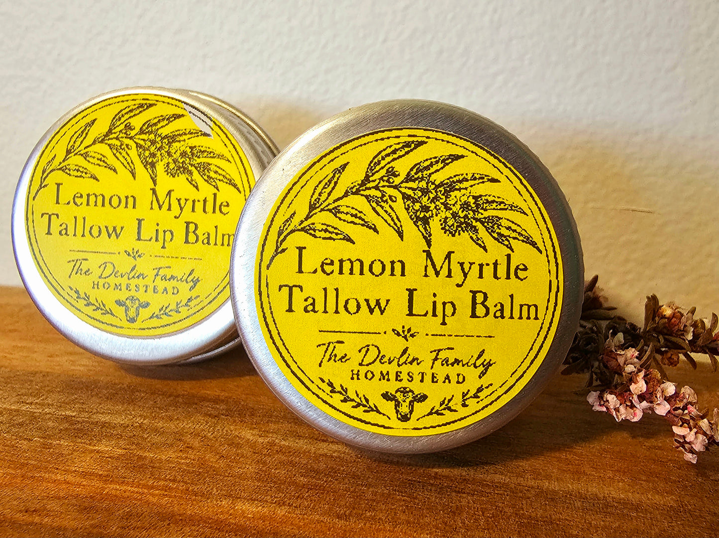 Lemon Myrtle Tallow Lip Balm Tin