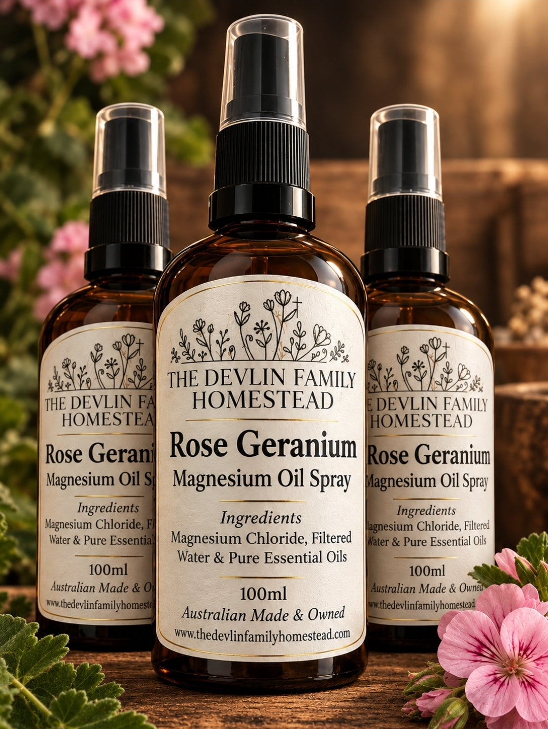 Rose Geranium Magnesium Oil Spray